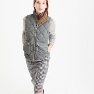 J.Crew Grey Quilted Vest